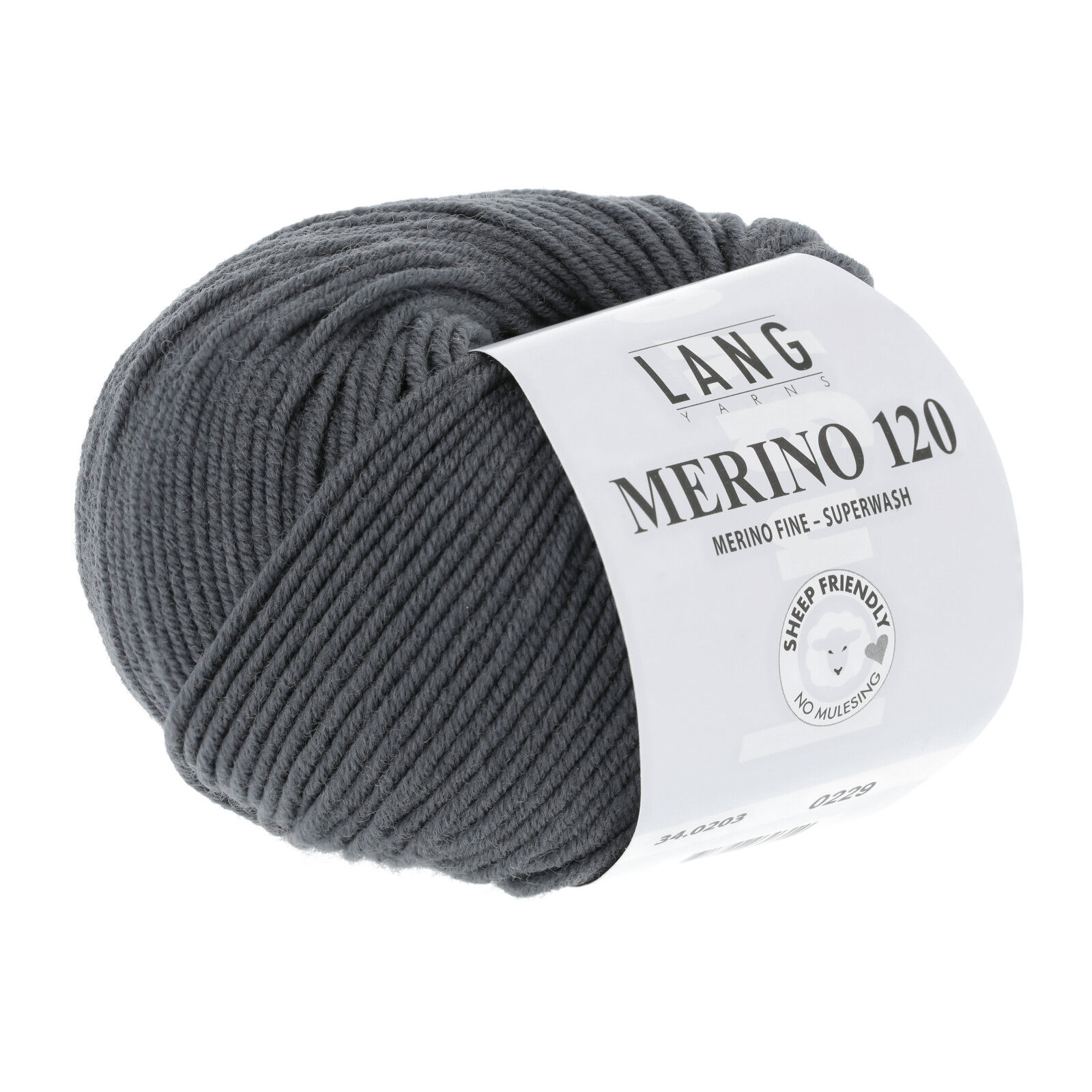 Lang Yarns Merino 120 Farbe 0203 grau