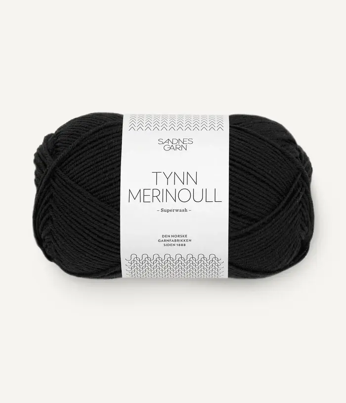 Sandnes Garn Tynn Merinoull Fb. 1099 black