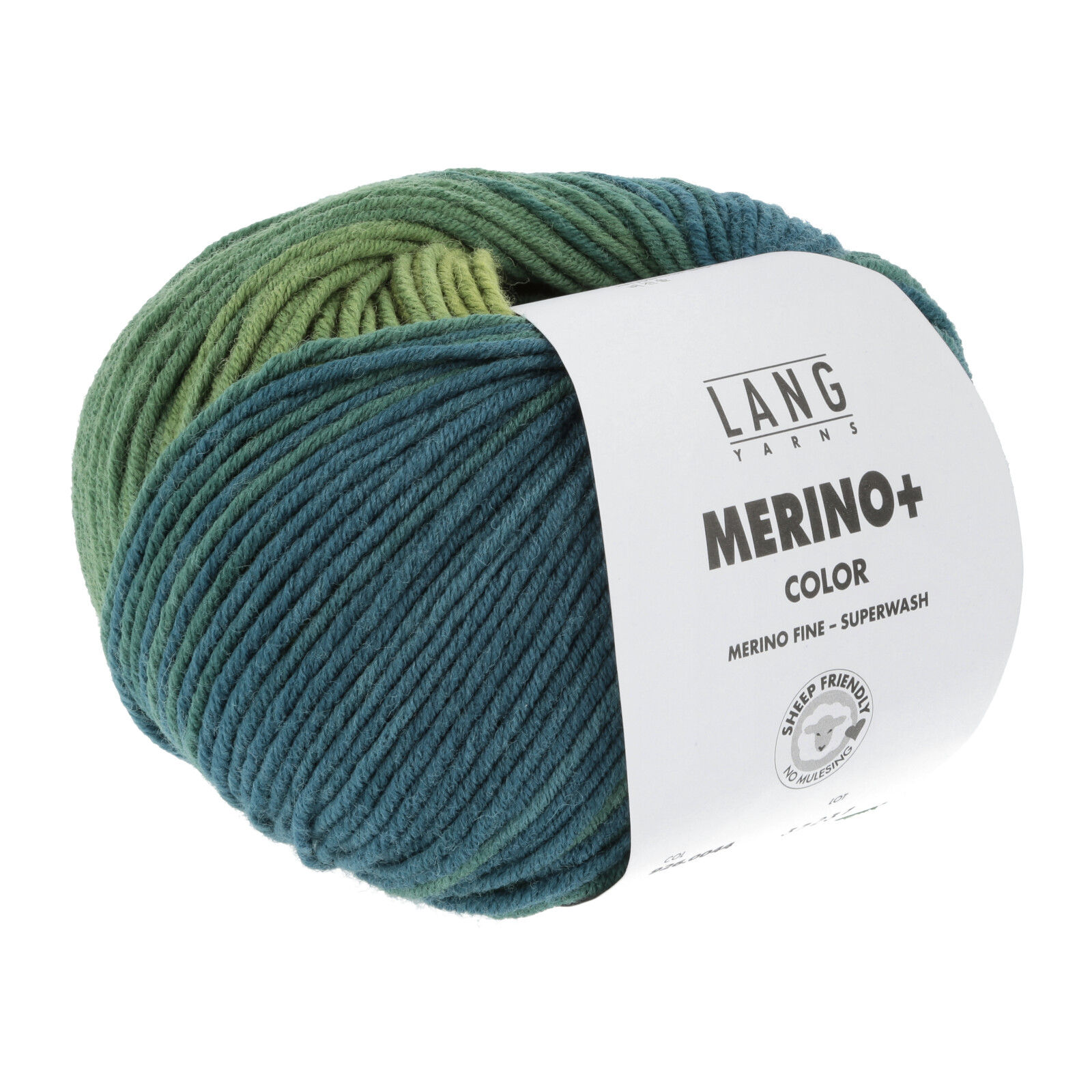 Lang Yarns Merino+ Color Farbe 0044 petrol gruen