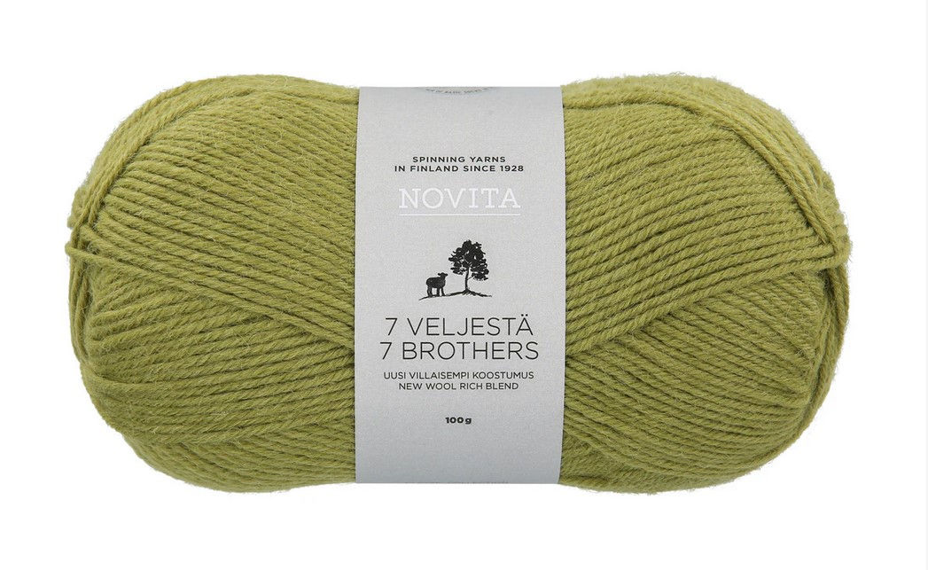 Novita 7 Veljestä 7 Brothers Farbe 330 Artischocke