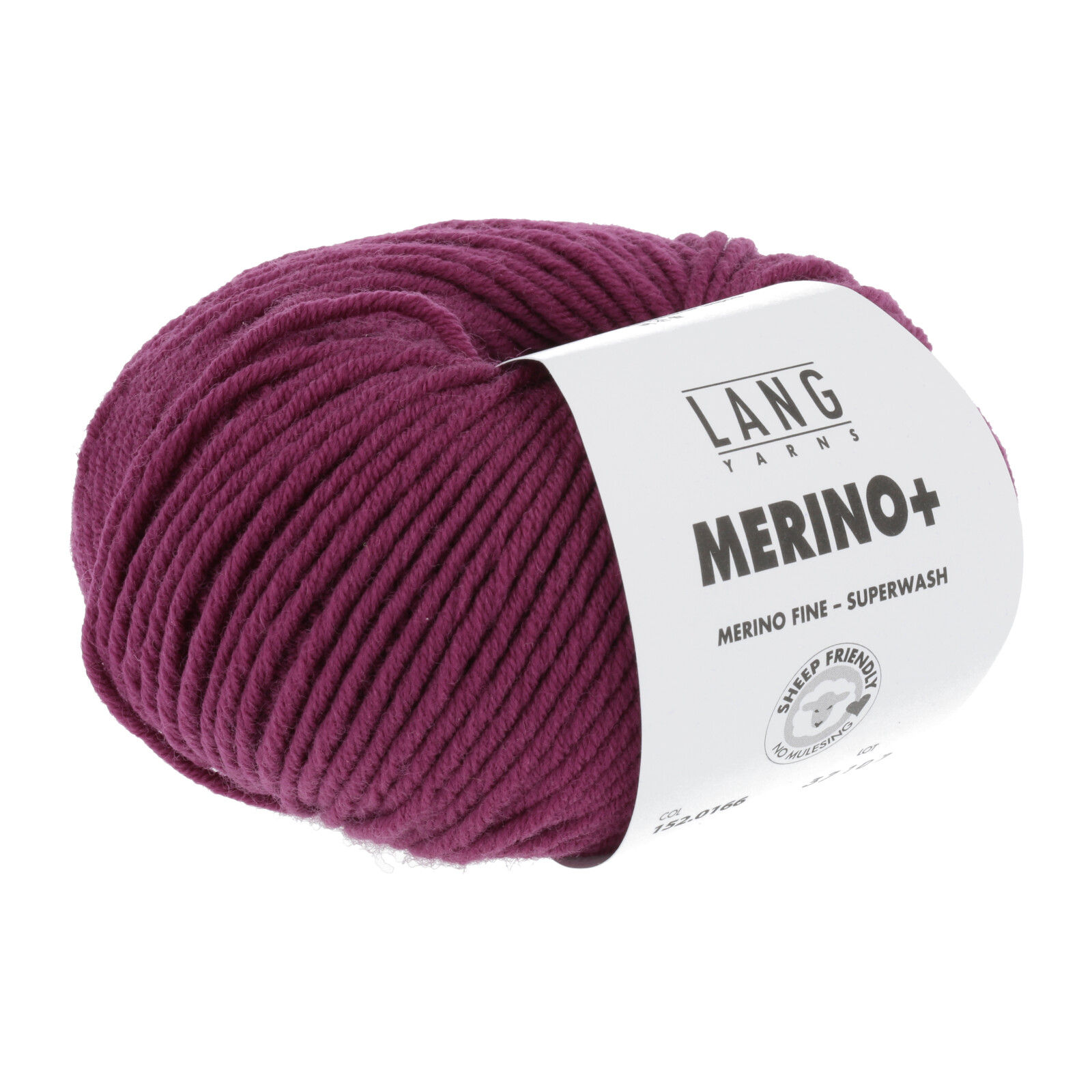 Lang Yarns Merino+ Farbe 0166 dunkelrot