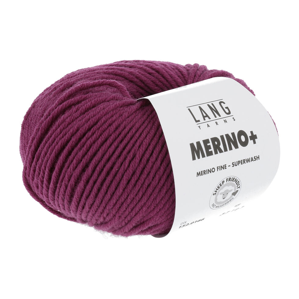 Lang Yarns Merino+ Farbe 0166 dunkelrot