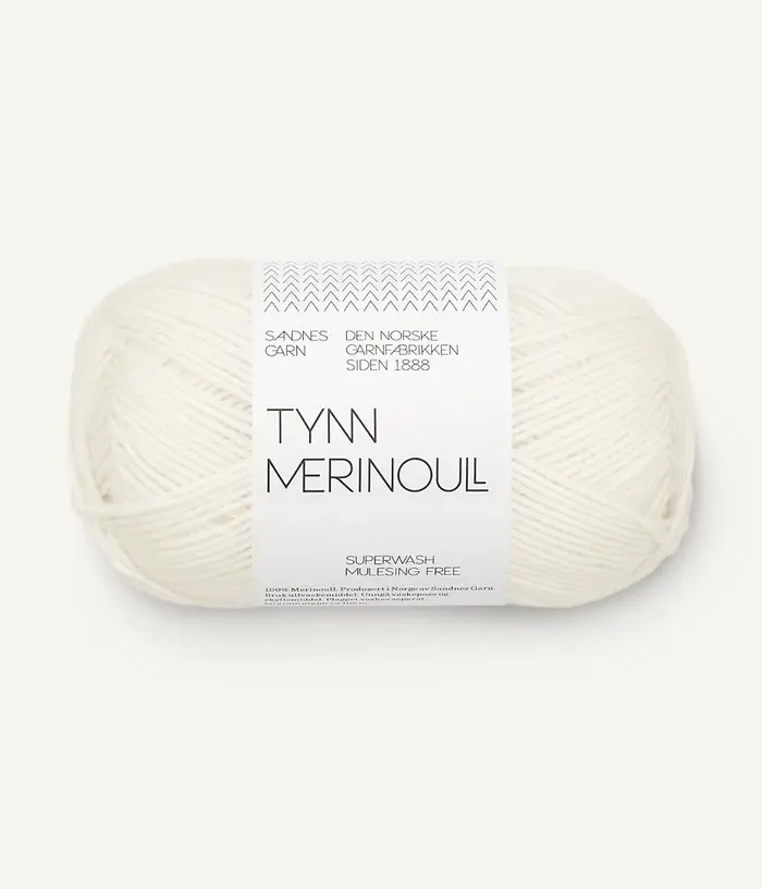 Sandnes Garn Tynn Merinoull Fb. 1002 white