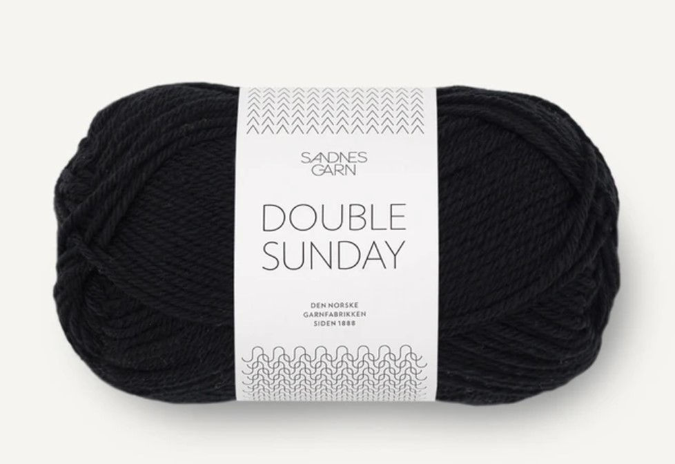 Sandnes Garn Double Sunday Farbe 1099 svart