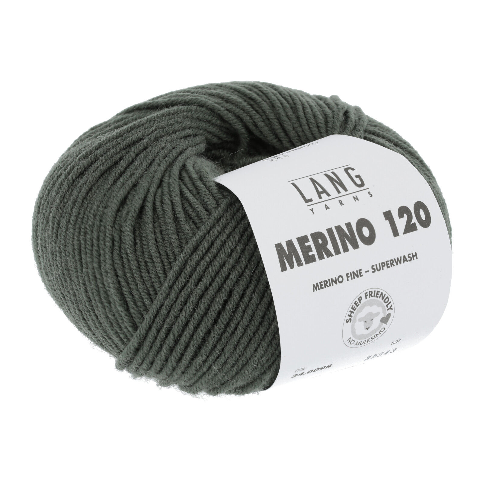 Lang Yarns Merino 120 Farbe 0098 oliv gruen