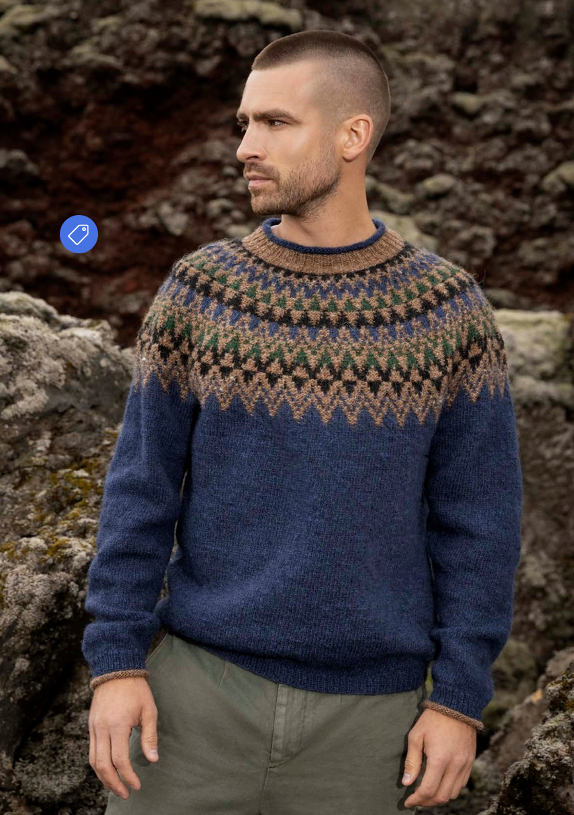 Strickpaket Fjallalopi Islandpullover Skuggsja