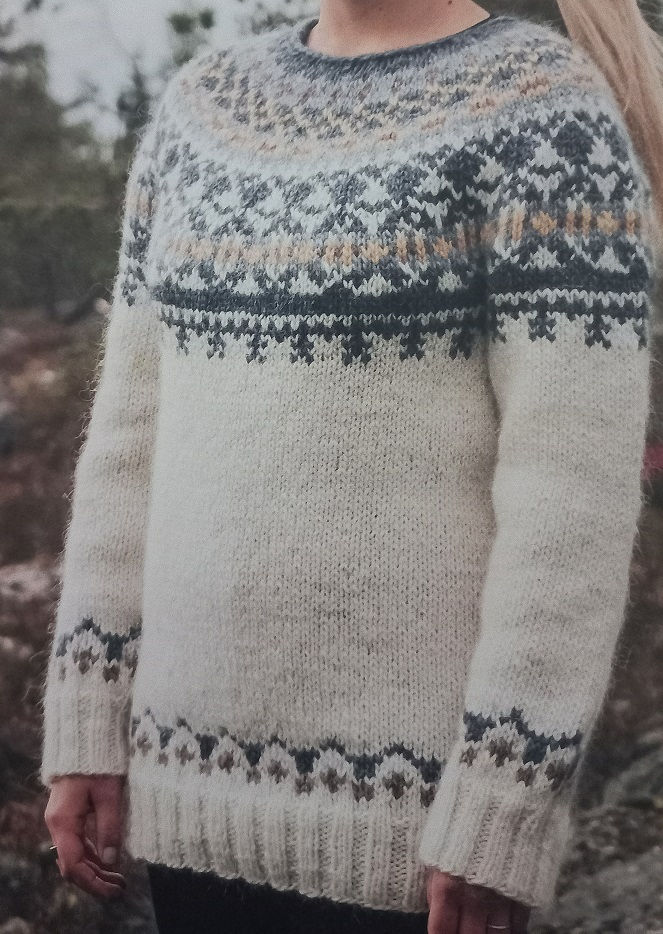 Strickpaket Islandpullover Lagerfeuer