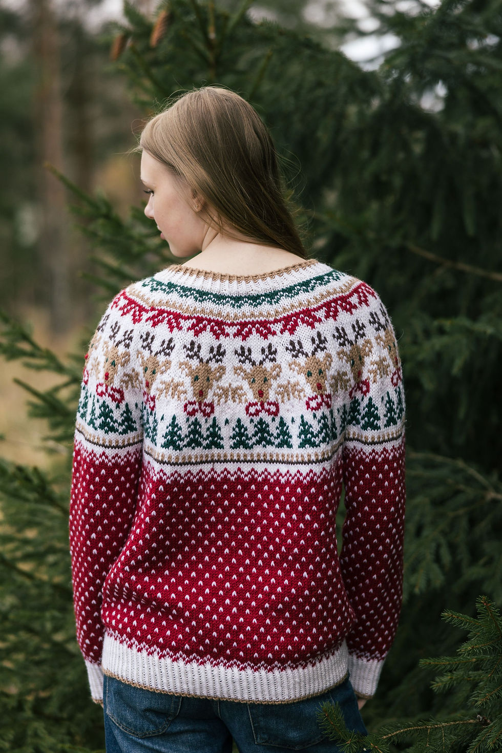 Miniatura: Strickpaket Novita Christmas Knit-along Rudolf Yoke Sweater