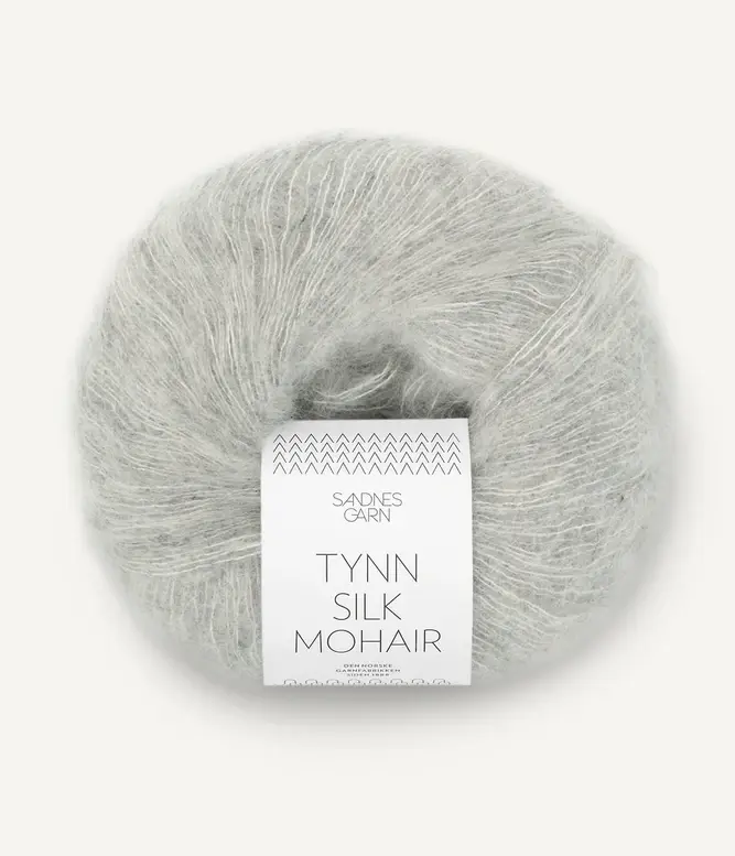 Sandnes Garn Tynn Silk Mohair Farbe 1022 light grey mottled