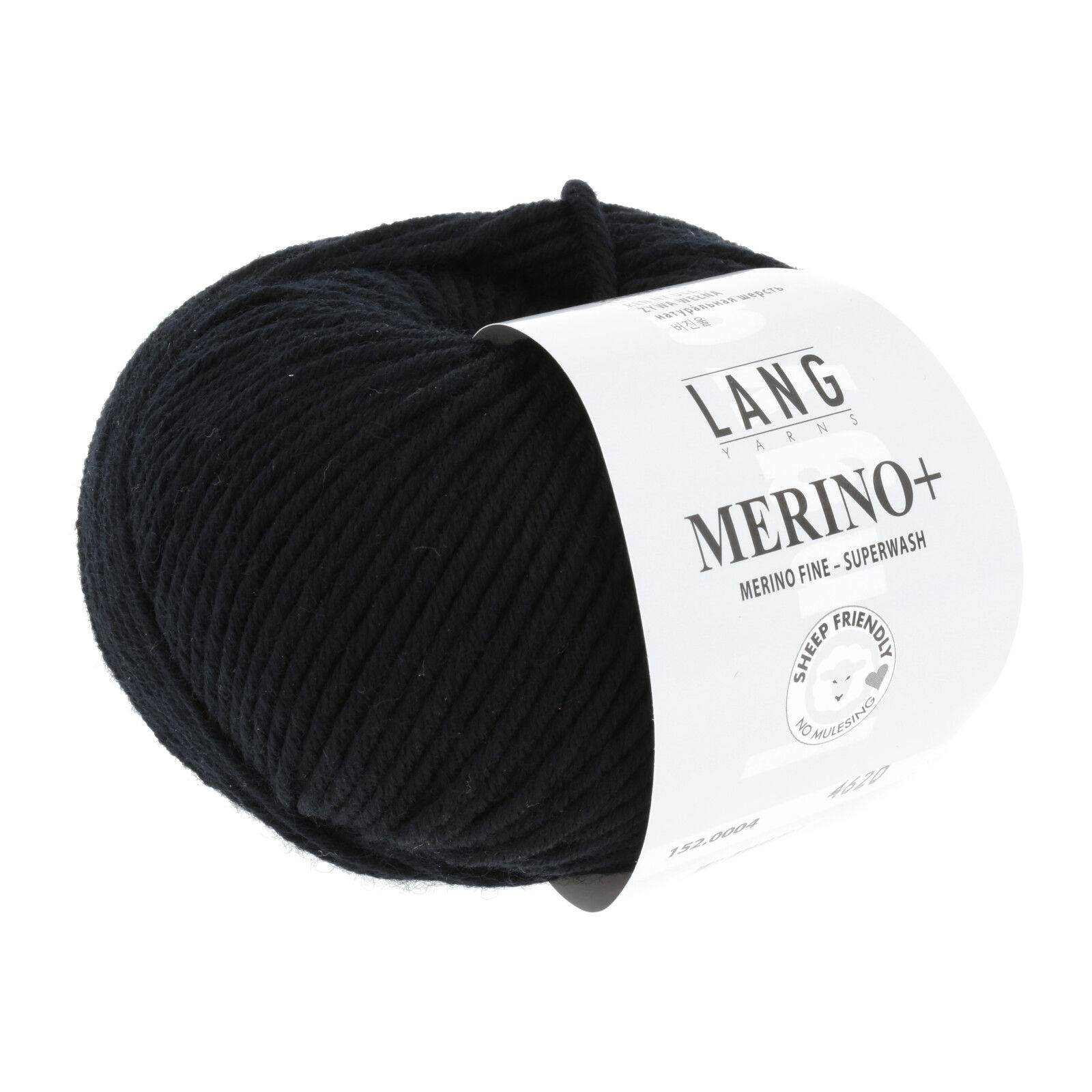 Lang Yarns Merino+ Farbe 0004 schwarz
