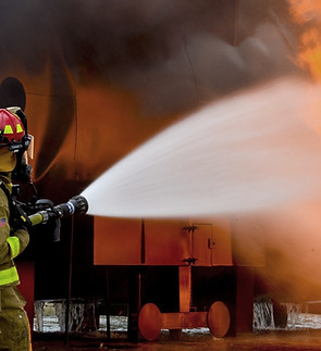 Firefighters Battling Fire