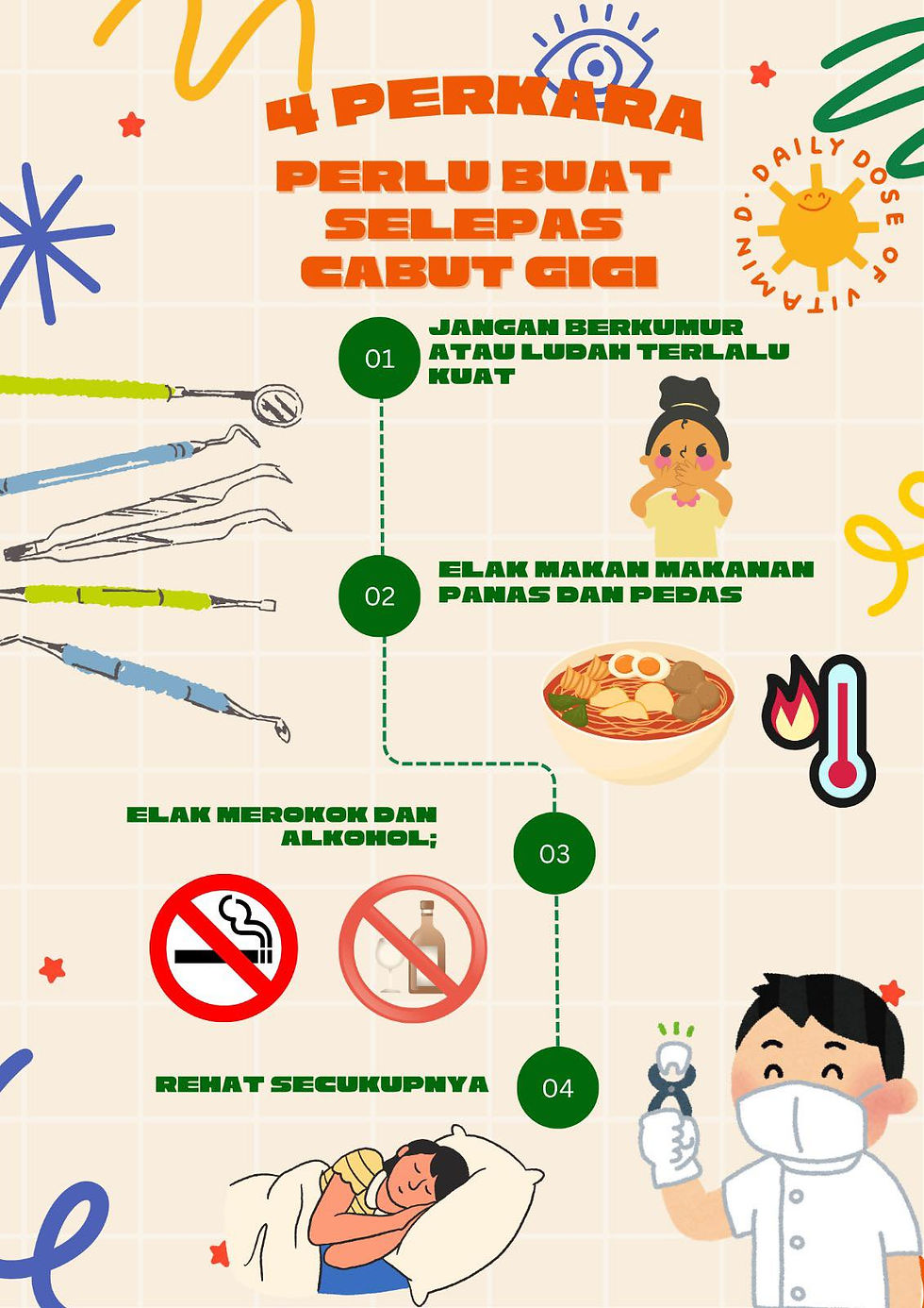 4 Perkara Perlu Buat Selepas Cabut Gigi