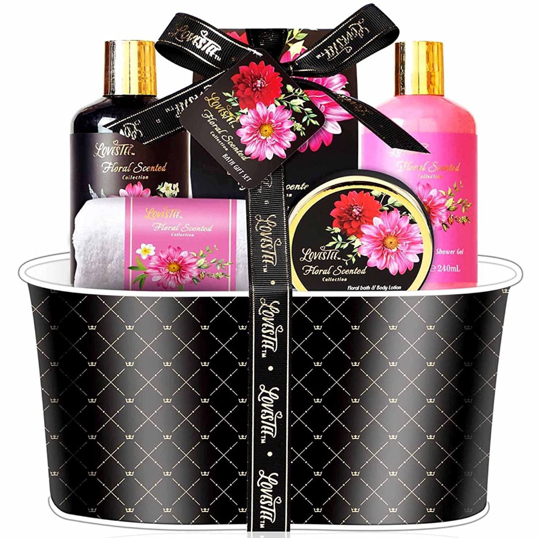 Valentine's Day Bath and Body - Spa Gift Baskets for Women & Girls, Spa Kit Birt