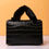 Thumbnail: Fuzzy Croc Embossed Flap Square Bag