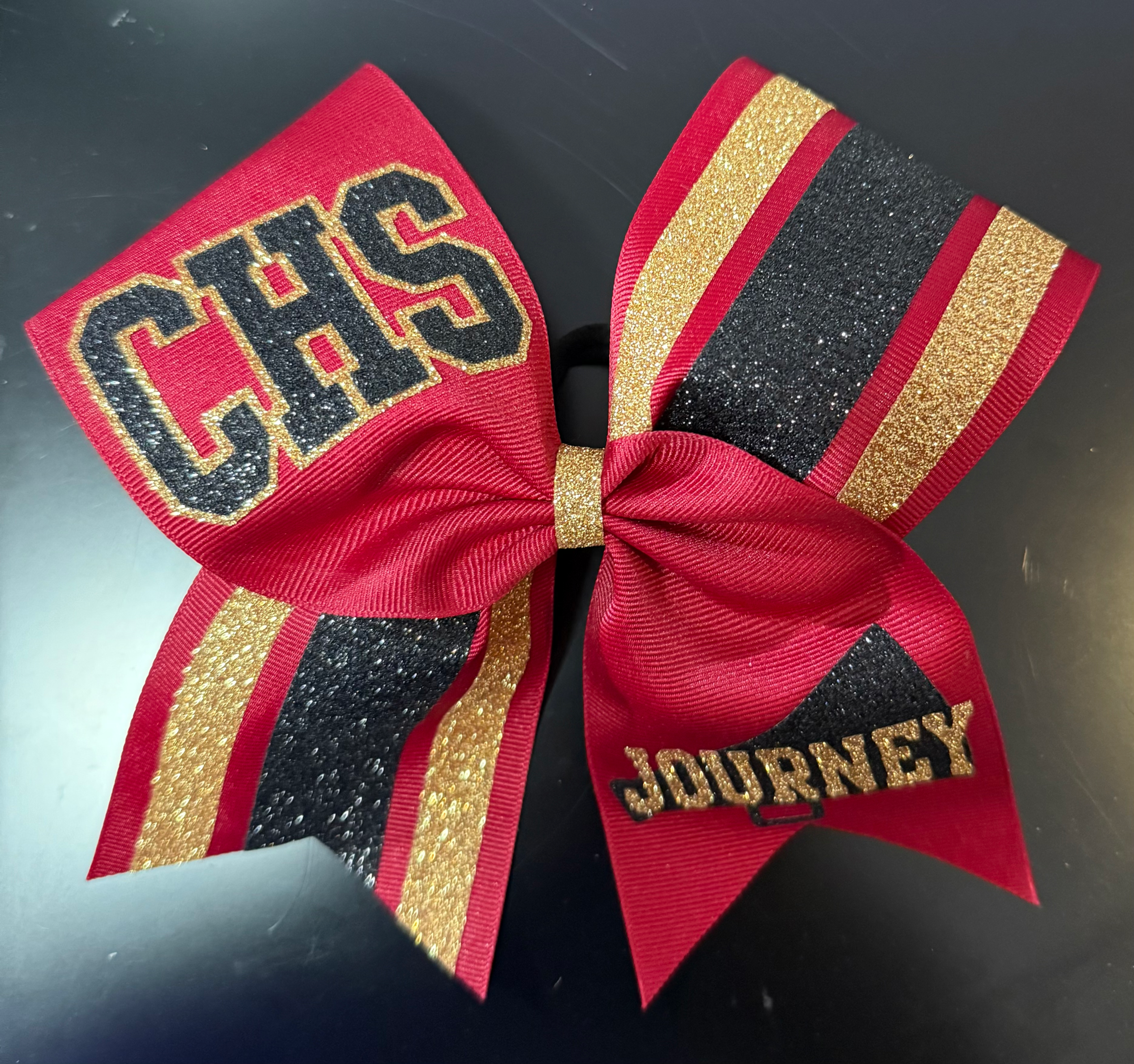 Bold Stripes Megaphone w/ School Initials & Name