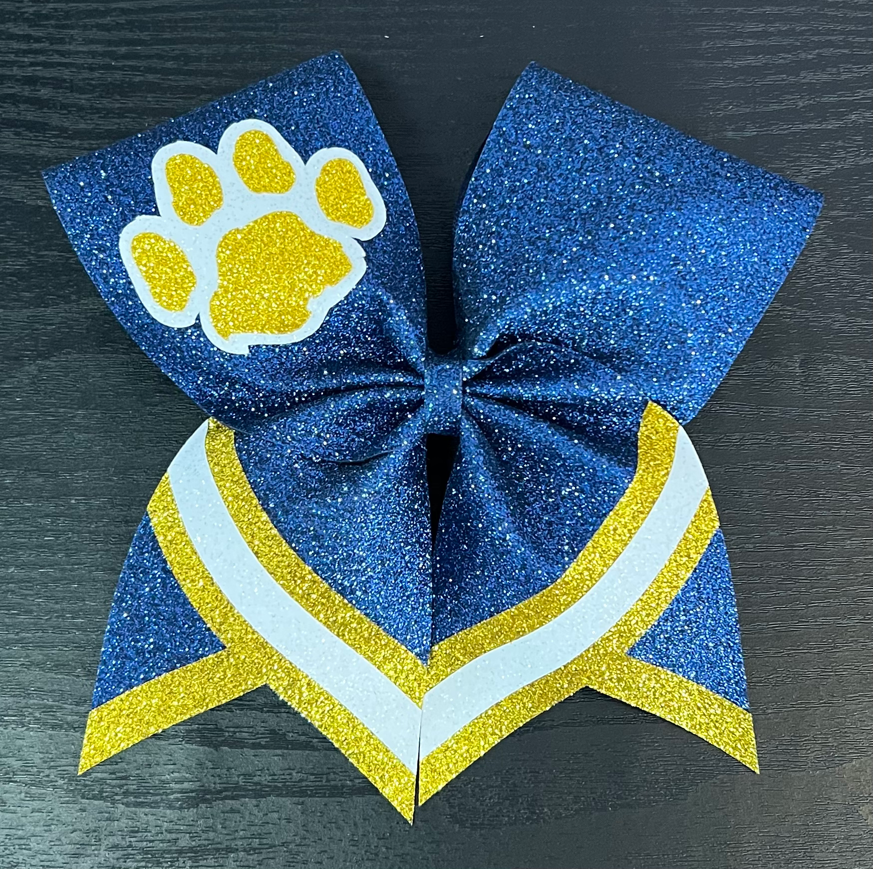 Navy & Yellow Bold Angle w/ Paw Print