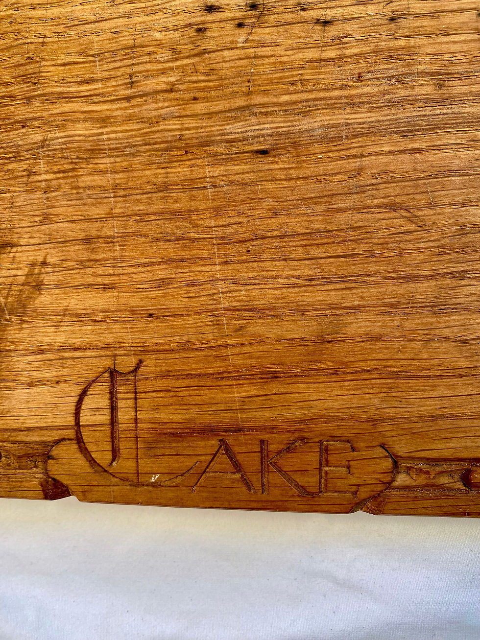 Thumbnail: Vintage English Cake Board with Knife