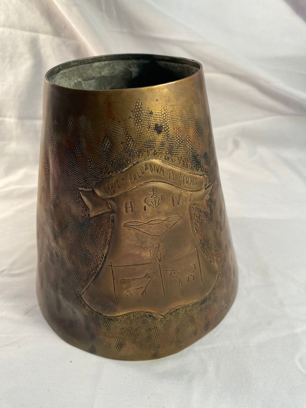 Thumbnail: Vintage, Brass Vessel, French King Henry IV Commemorative