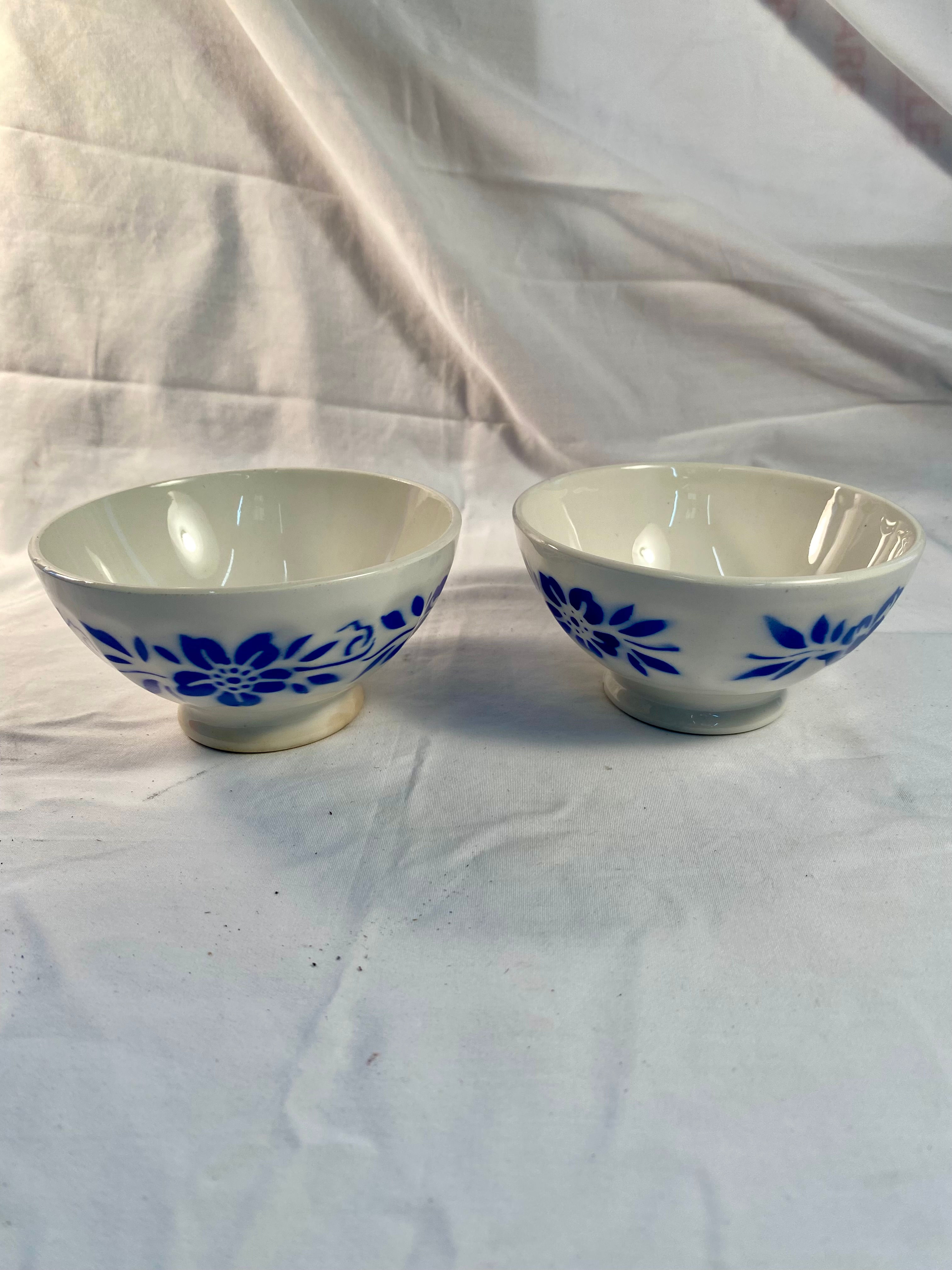 French, Vintage, Cafe Au Lait Bowl, Blue