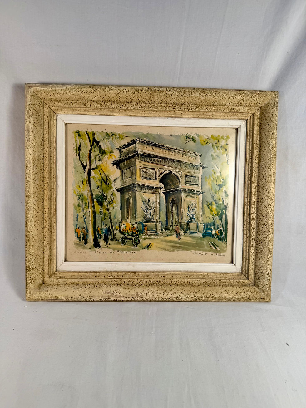 Thumbnail: Vintage Paris Painting -Signed