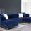 Thumbnail: Moda Sectional Sofa velvet tufted Acrylic Legs
