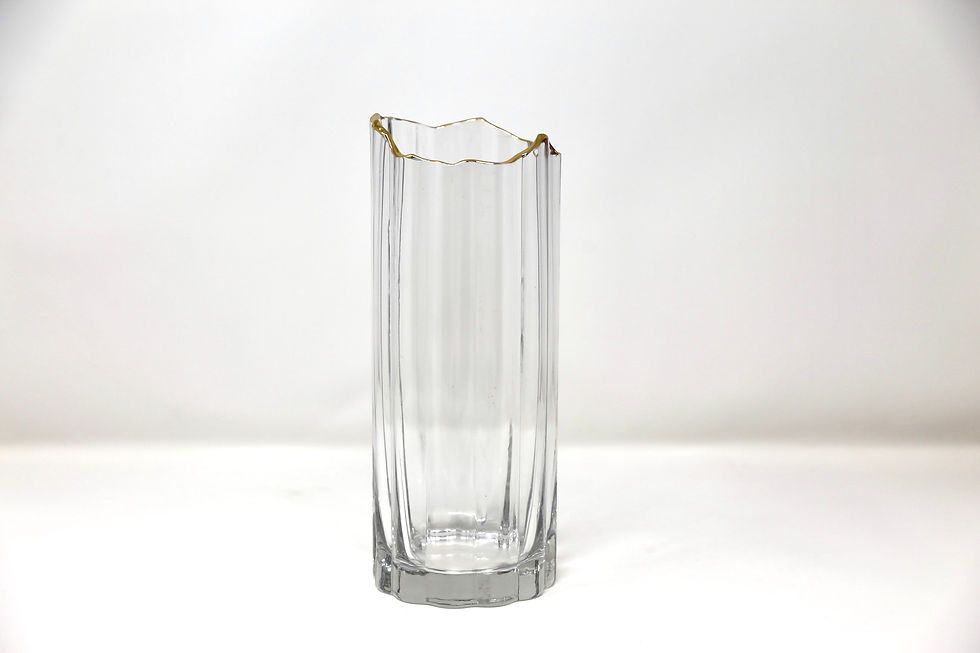 Thumbnail: Gold Rimmed Glass Vase