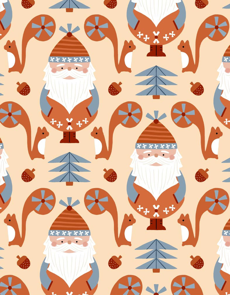 Thumbnail: Estampado nórdico Santa Claus