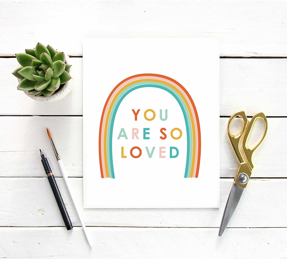 Thumbnail: 'You Are So Loved' Rainbow Print