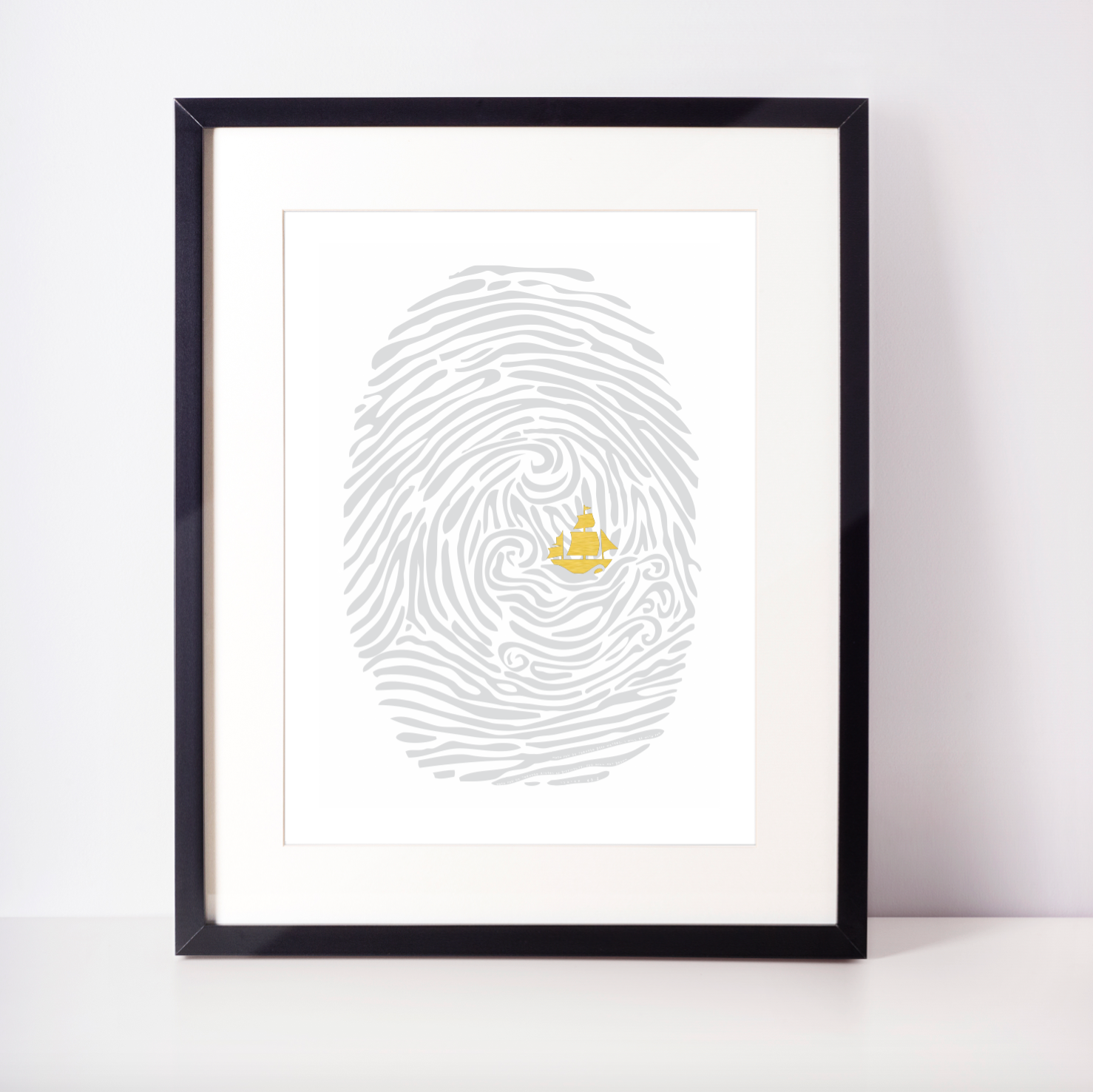 Gold Foil Bible Verse Fingerprint Print