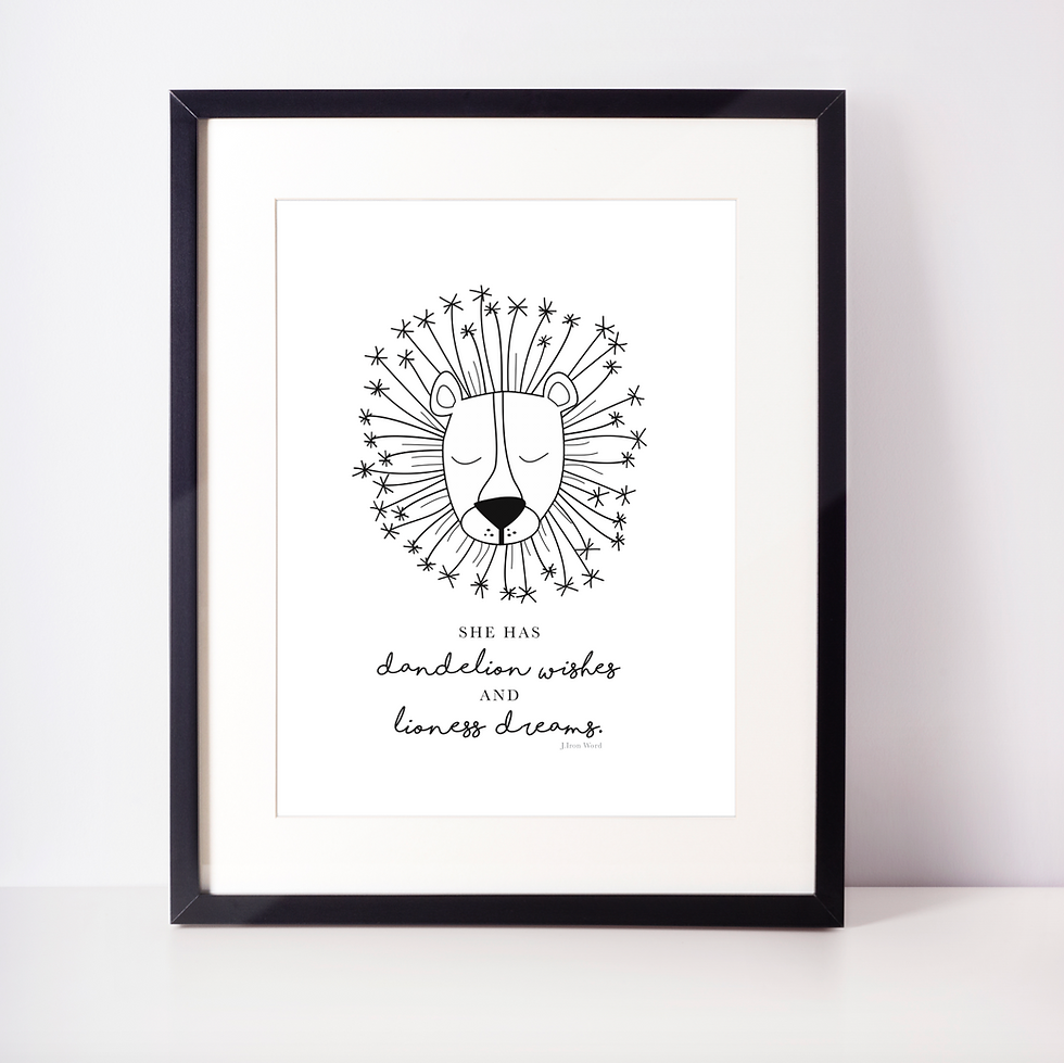 Thumbnail: Dandelion Wishes and Lioness Dreams Print