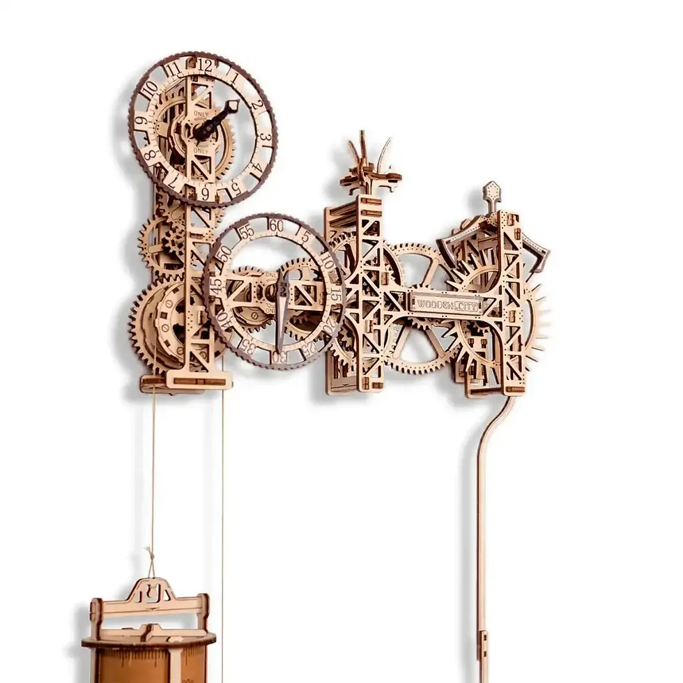 Thumbnail: Wooden city Steampunk wall clock
