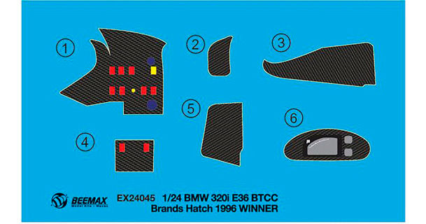 Thumbnail: Etching Detail Parts: BMW 320 Fina BTCC 96 Winner
Item No. BX24045E nunu