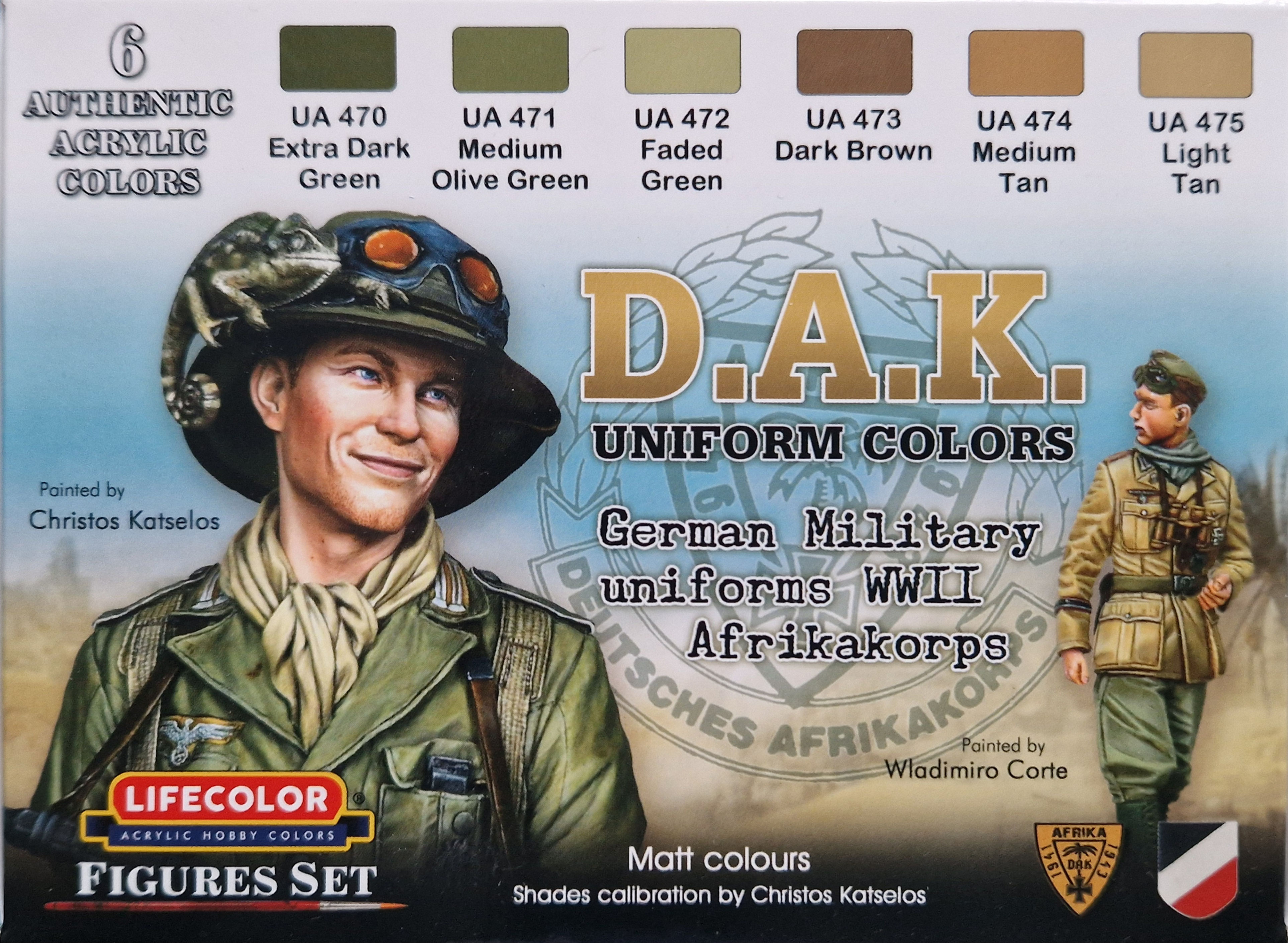 Lifecolor D.A.K. uniform colours German military uniforms WWII Afrikakorps CS58