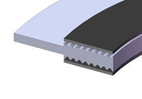 Kammprofile gasket with integral outer ring