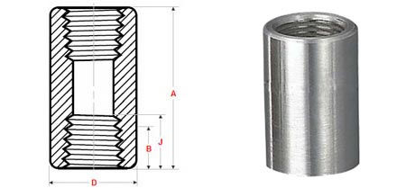 threaded full coupling