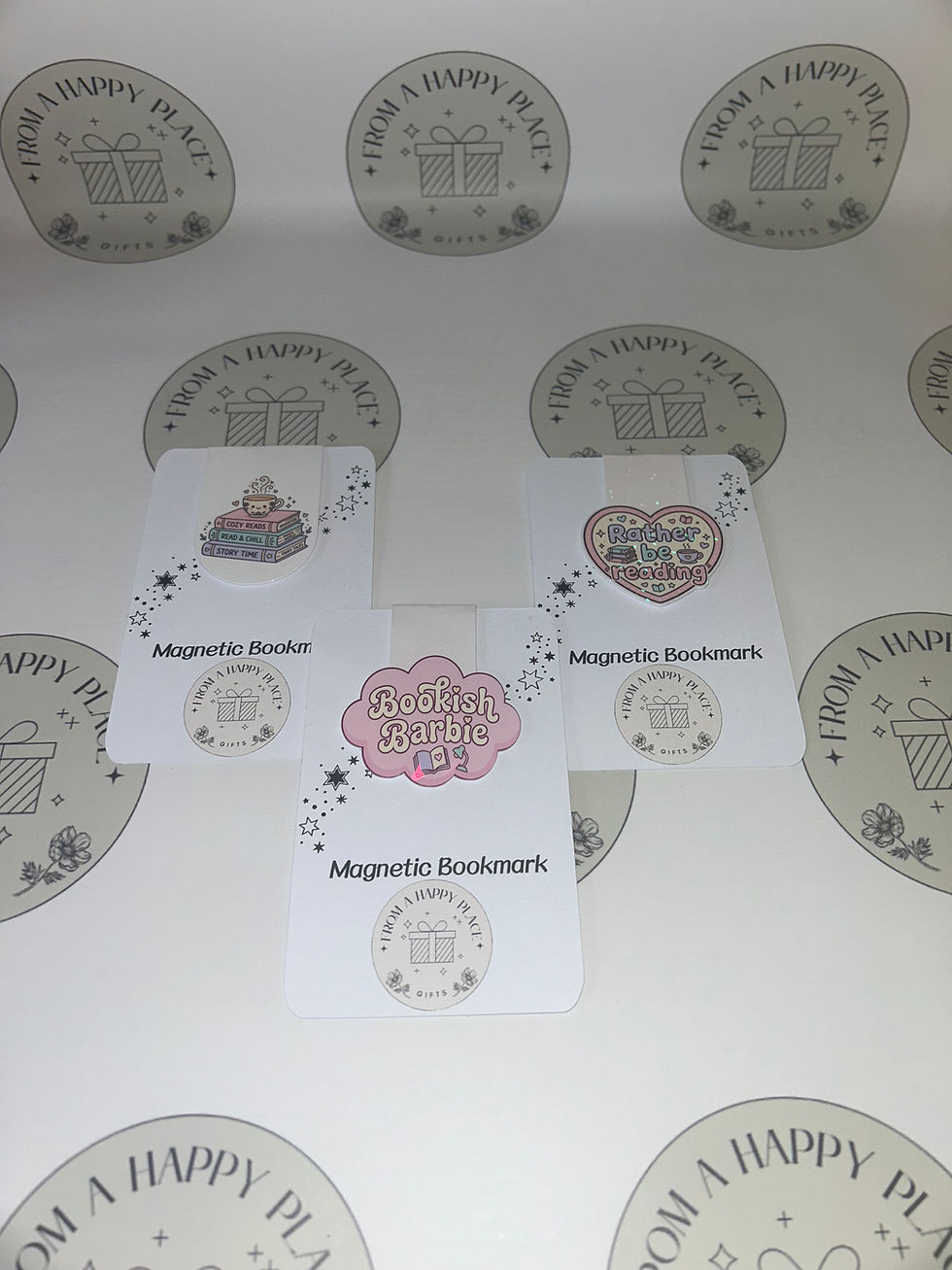 Thumbnail: Set of 3  Bookish magnetic bookmarks  