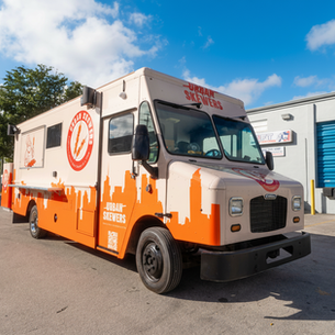 A 16′ stainless food truck engineered for Chinese BBQ skewers: 98″ charbroiler, 9′ hood, cold storage, 72″×36″ service window and 40″ TV menu.