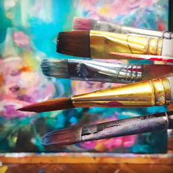 Brushes with painting, Kim Moulder