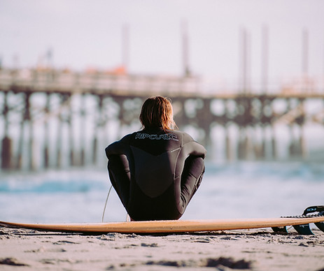 Surfer Sitting Back