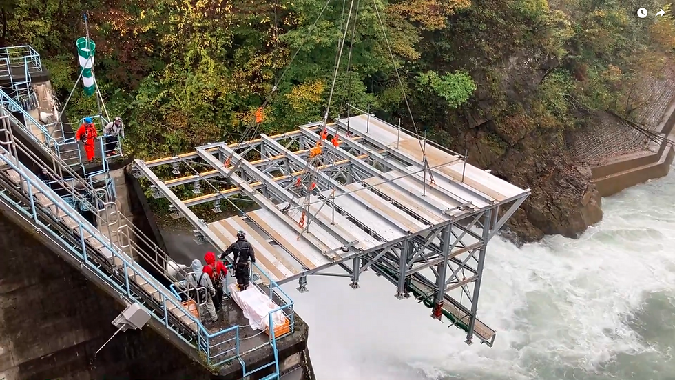 高遠ダム 洪水吐ゲート改修工事