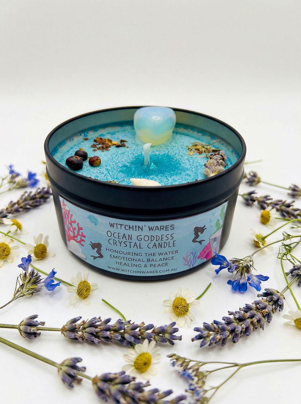 Thumbnail: Ocean Goddess Crystal Candle 