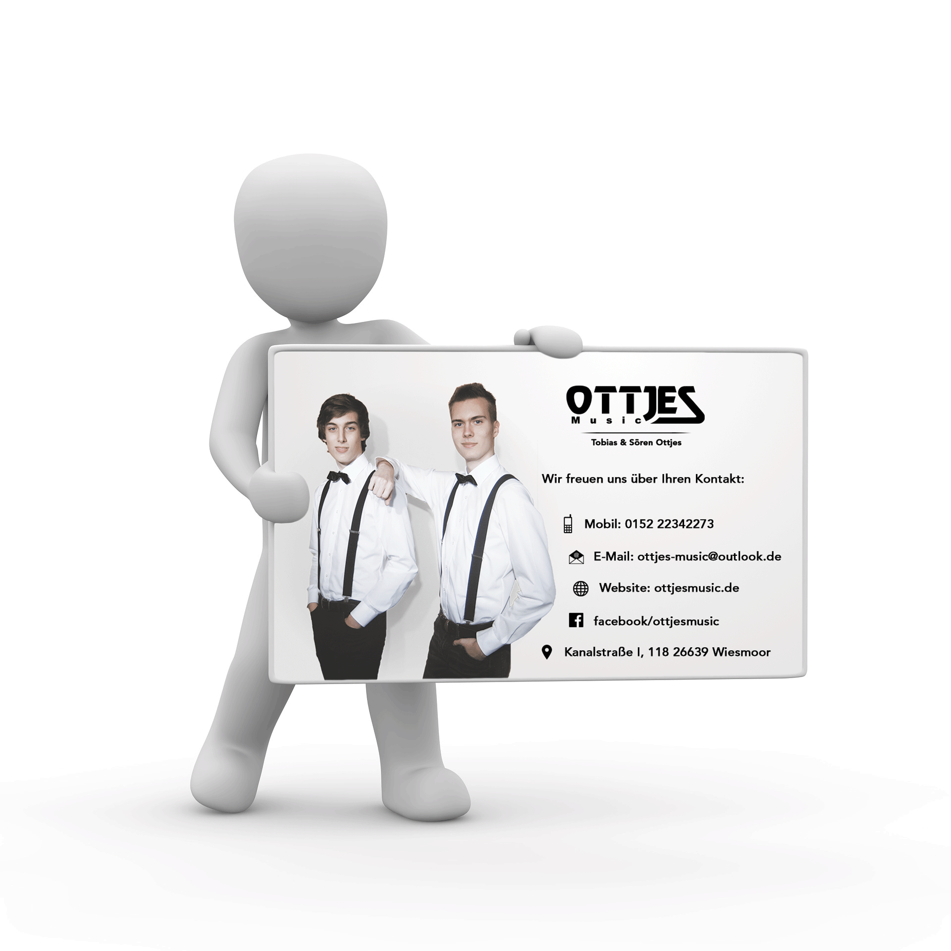 Ottjes Music Kontakt DJ Visitenkarte