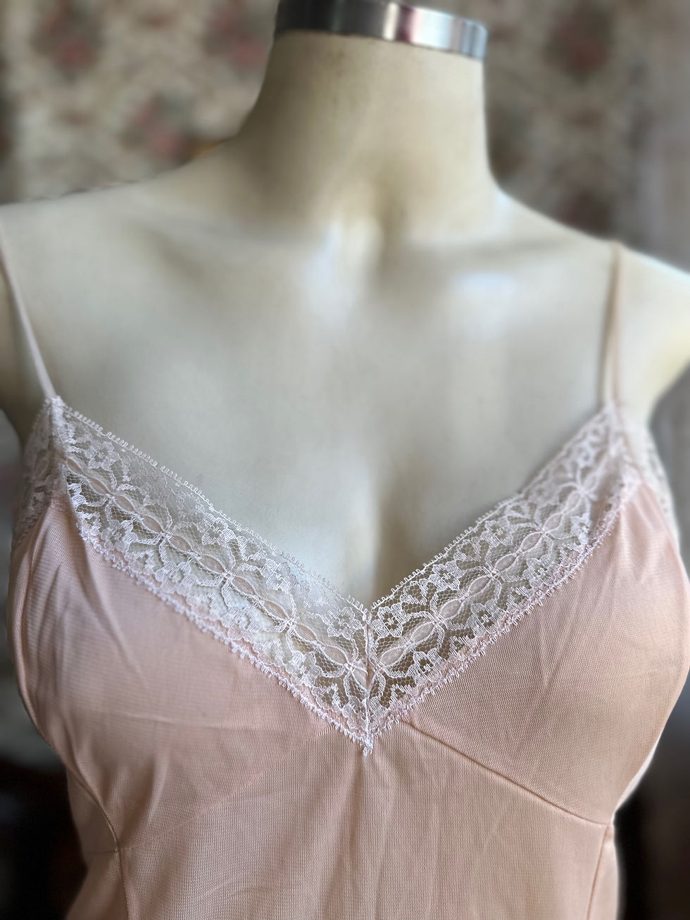 Miniatura:  Slip  deess camisola vintage Rodhia nunca usada nude