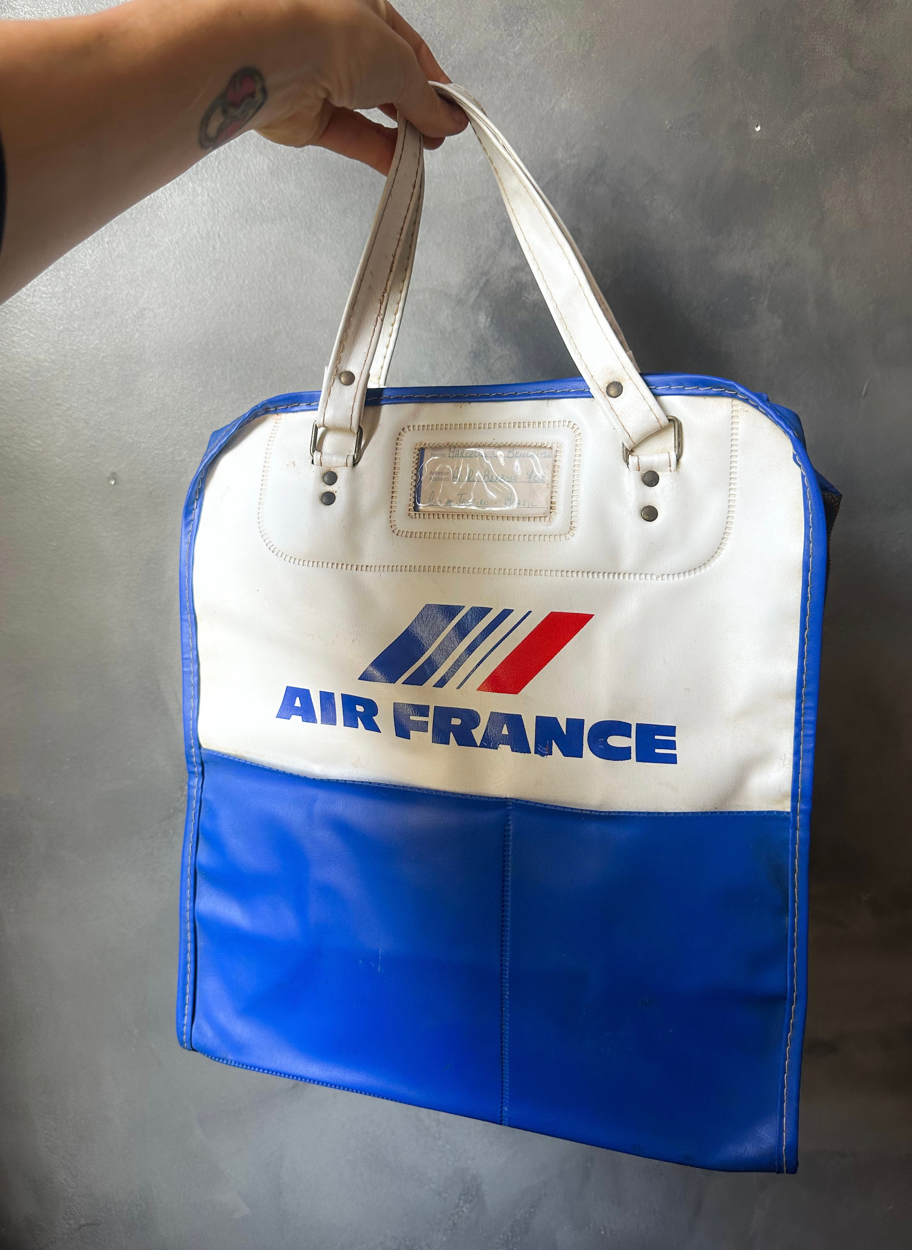 Mala bolsa vintage AIR FRANCE comissário 1970