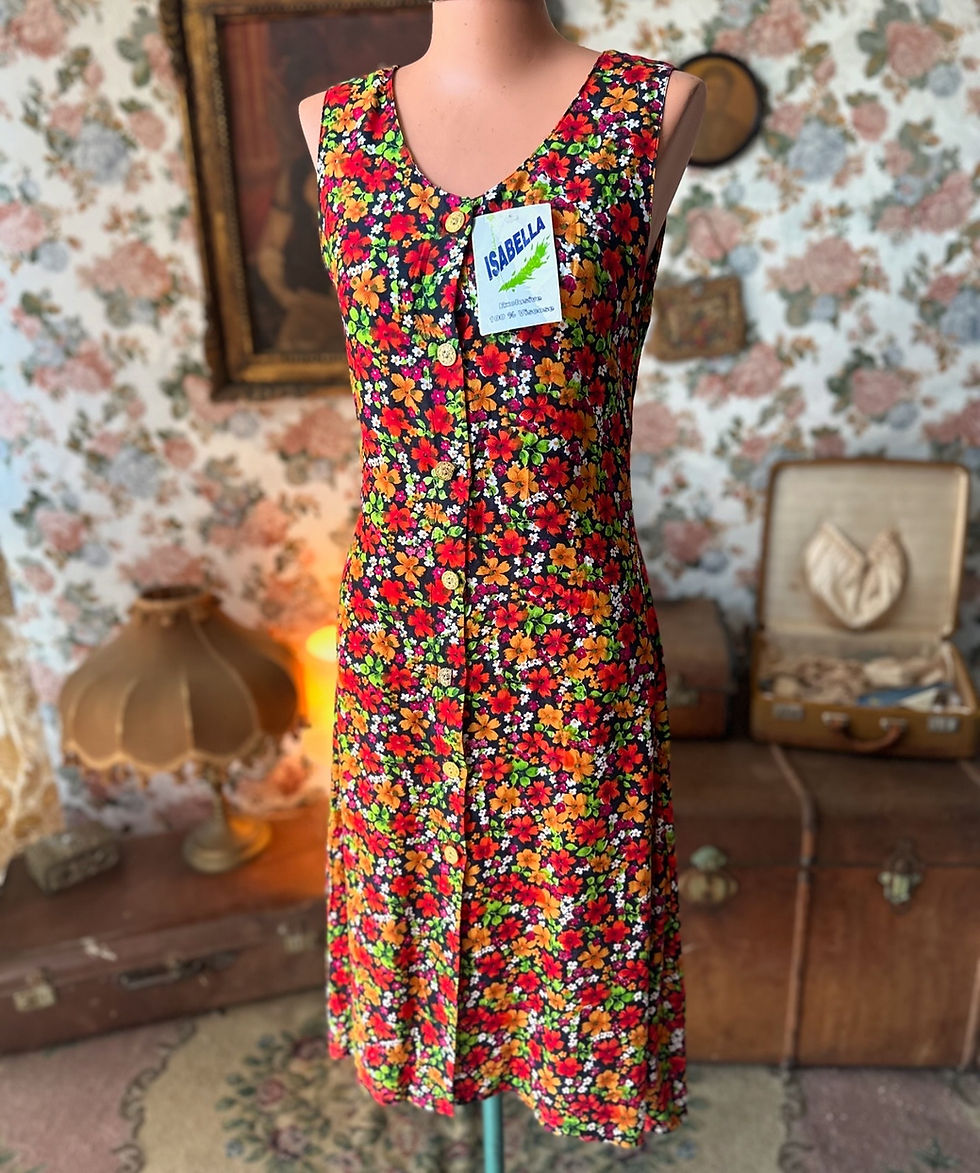 Miniatura: Vestido vintage francesinha estampa liberty P