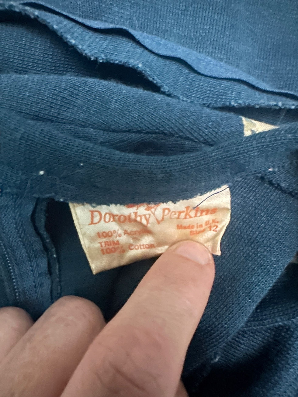 Miniatura: Vestido vintage camponesa 1970 inglês Dorothy PERKINS ao estilo gunne