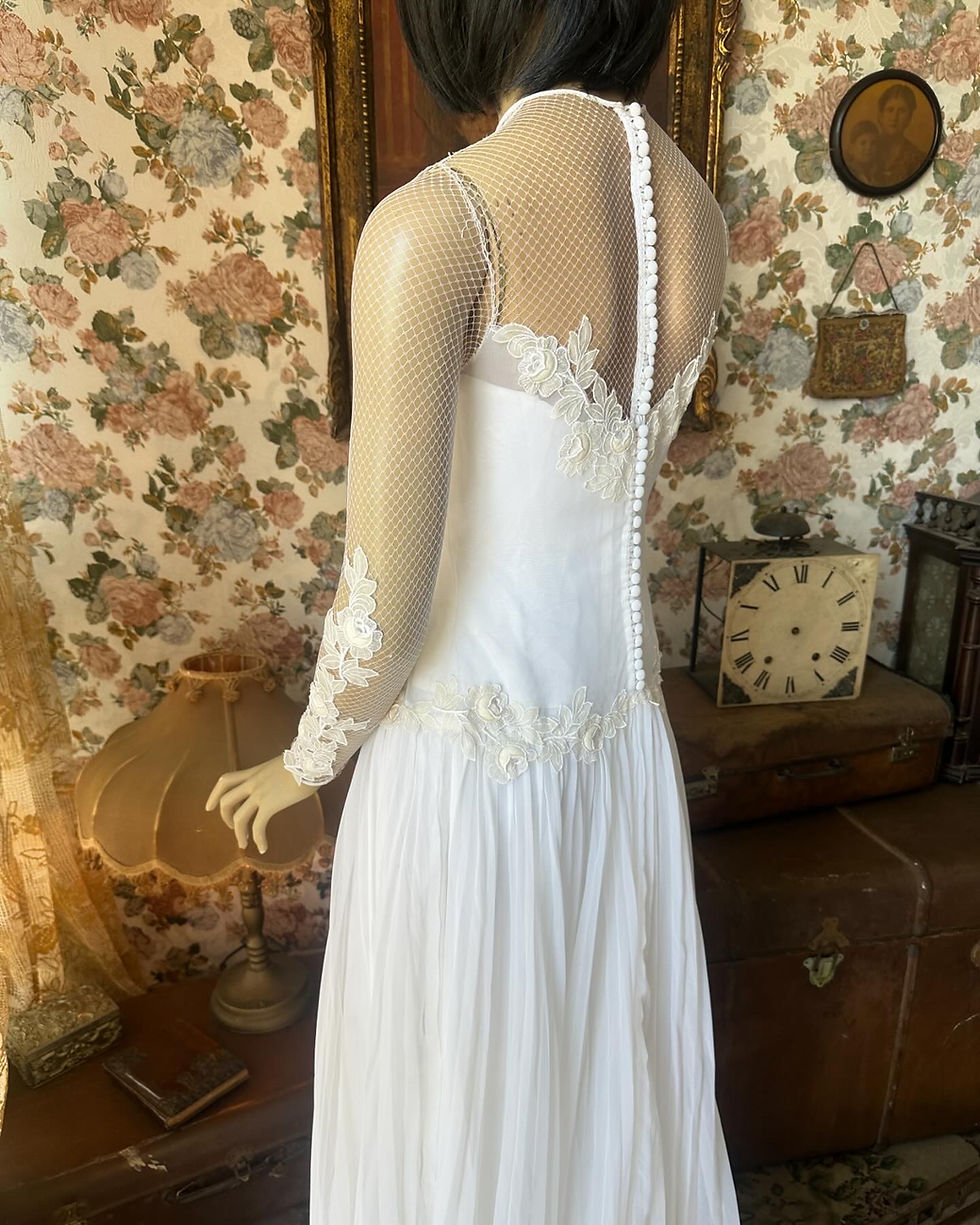 Miniatura: Vestido vintage noiva casamento tela e bordados 