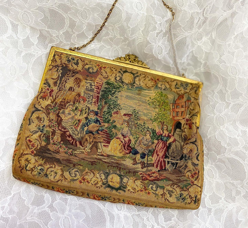 Miniatura: Bolsa antique gobelin cena rococó 