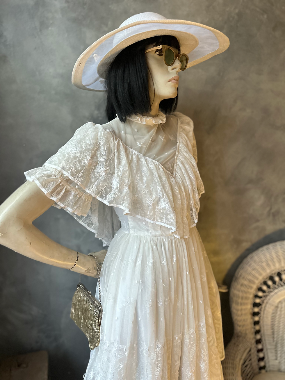 Miniatura: Vestido vintage noiva estilo gunne sax babados 