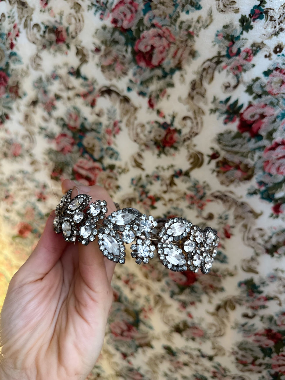 Miniatura: Colar gargantilha ou tiara  antiga cristais 